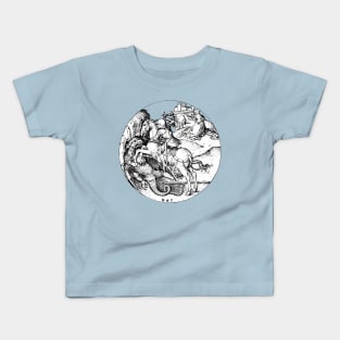 Saint George and the Dragon and Maiden Medieval Renaissance art Kids T-Shirt